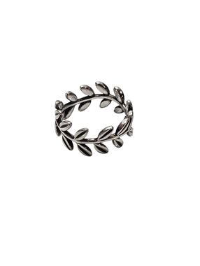 Pandora Sterling Silver Laurel Wreath Ring Size 54